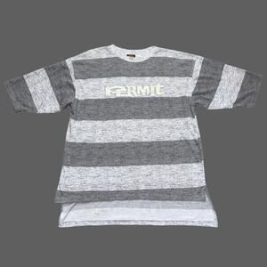 Permit Sport VTG 80s/90s Striped SS Gray Tee Size L GUC RARE